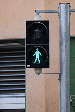Green light on  traffic light.