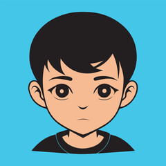 child with a smile cute boy face vector design