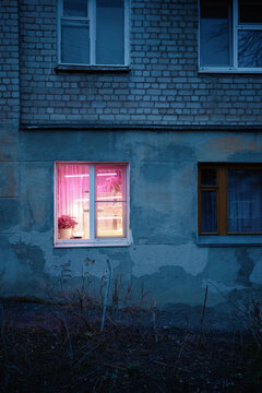 Window with neon light