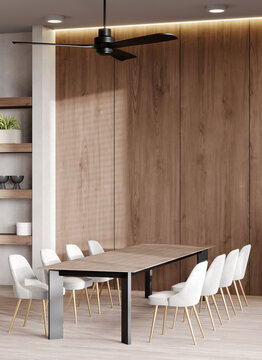 Meeting room or conference space in hotel lobby