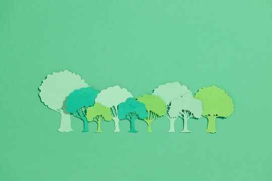 Minimalism deign in paper cut and craft style