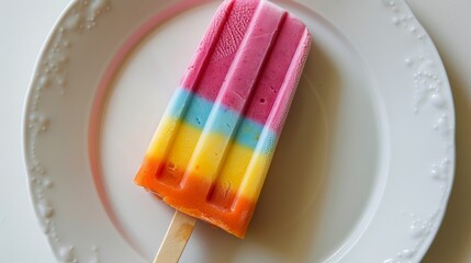 Popsicle on a Plate With Fork