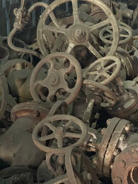Scrap material of valves in an industry