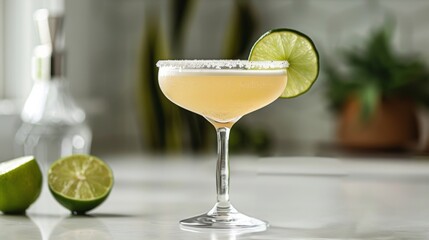 Close Up of a Margarita in a Glass