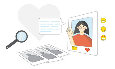 Using dating app to find your love.