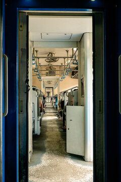 Interior of the Sri Lankan train