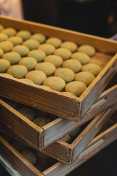 A tray of handmade Mochi 