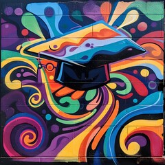 Graffiti Mural Celebrates the Unique Journey and Achievement of Each Graduate