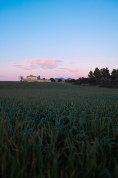Twilight over Rural Landscape