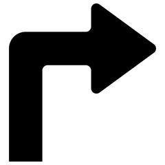 turn right solid icon