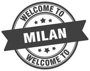 Welcome to Milan stamp. Milan round sign