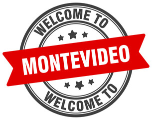 Welcome to Montevideo stamp. Montevideo round sign