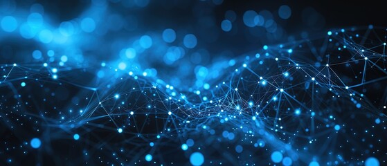 Abstract Technology Network Background Illustration.