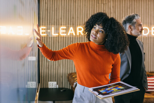 Interactive training session with digital technologies