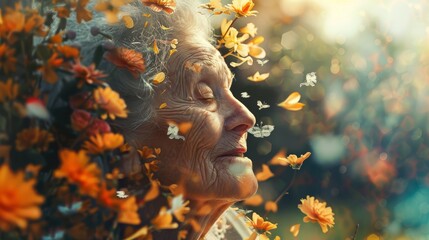 Creative conceptual representation of ageless joy and vitality.