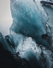 Scenic view of the Skaftafell Glacier in Iceland.