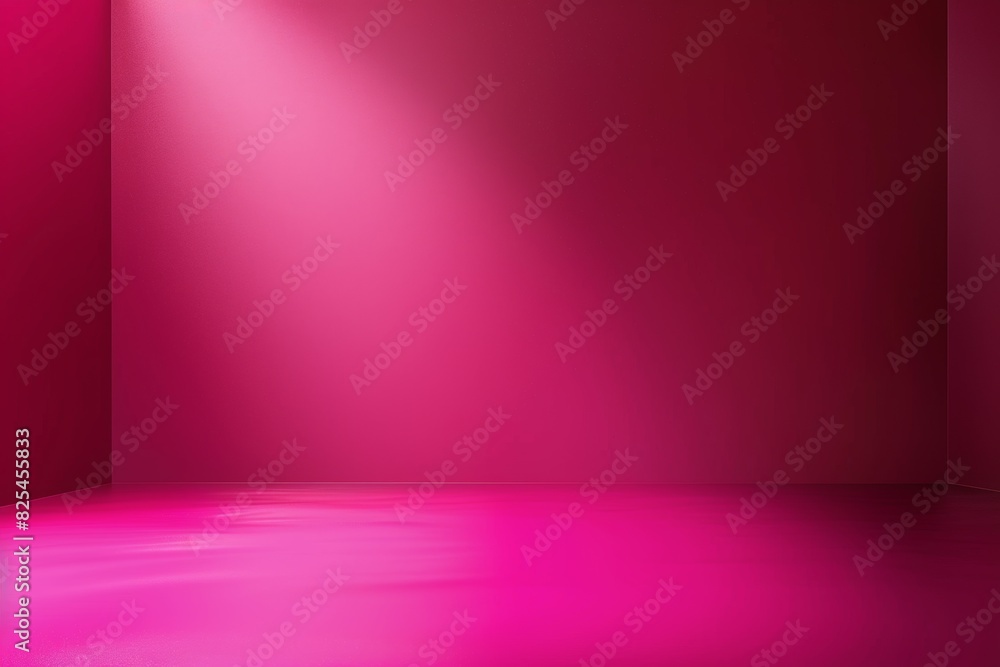 Poster dark pink gradient background, empty room for product presentation with space for copy in the style 