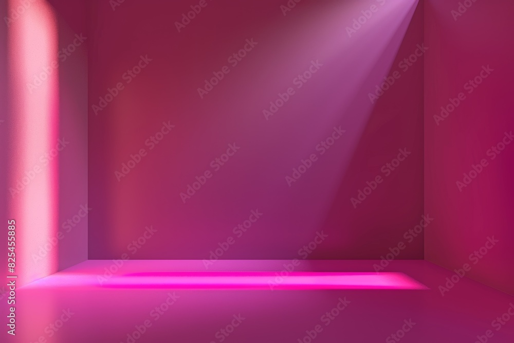 Poster abstract empty studio background for product presentation, solid color gradient dark pink backdrop w