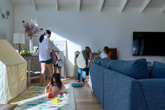 Rainbow family at home