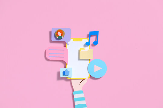 Hand cell phone users mobile social network media internet