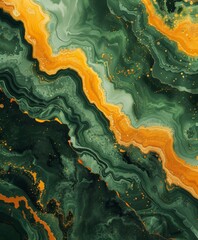 Close Up of a Green and Yellow Marble