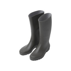 Gardening boots isolated on white background