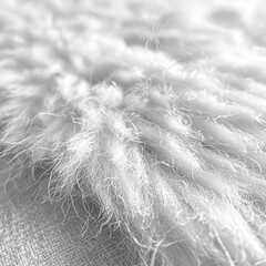 Close Up of White Fur Texture