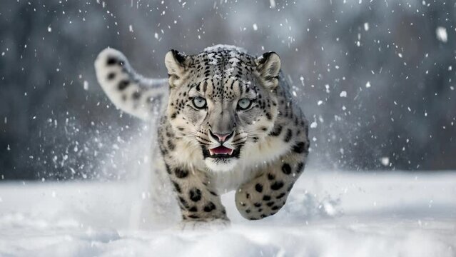 With its steady gaze and exquisitely mottled fur, the snow leopard is a mythical creature. This feline is endangered