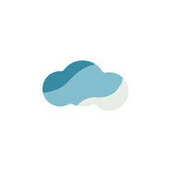 Cloud vector. Stylish colored cloud. Logo for cloud storage vector. Cloud file storage vector icon. Vector illustration.