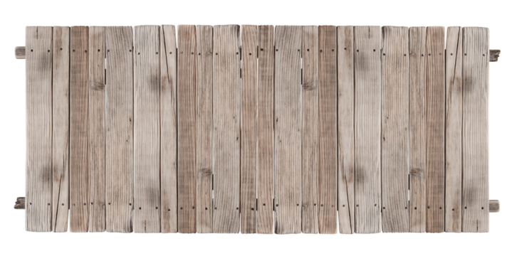 Old rustic wooden sign on white background