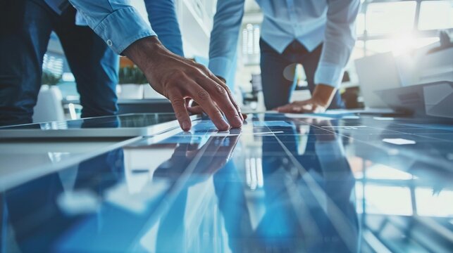 Team Meeting on Solar Panel Installation - Generative AI