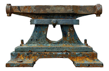 Vintage rail anvil, cut out - stock png.