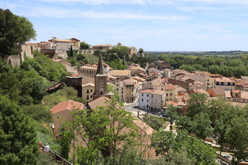 Obraz premium Vue d'ensemble de la ville, ville de Béziers, département de l'Hérault, France