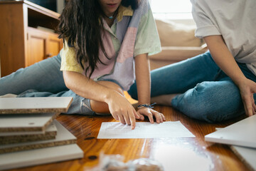 Assembly instructions for a piece of furniture