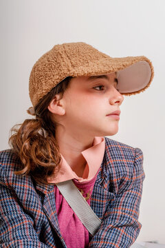 tomboy girl studio portrait 

