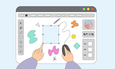 Graphic Designer. Digital art.