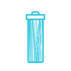 Pantry Spaghetti Storage Container glass jar icon. Isolated on white background. From blue icon set.