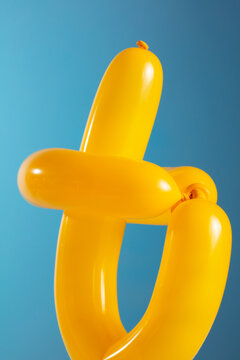 Twisted yellow balloon