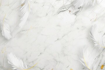 Obraz premium White marble with yellow hexagonal design
