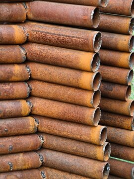 Scrap material with rusted iron material
