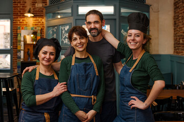 Cheerful Georgian Culinary Team in a Cozy Restaurant