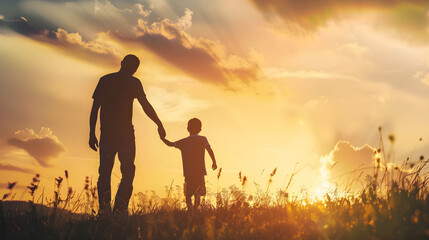 Fototapeta premium Honoring dads on father’s day with love and appreciation. Celebrating the special bond between fathers and children.
