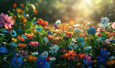 beautiful flowers in the garden