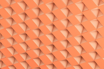 Geometric pattern on orange background