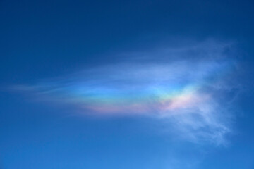 Closeup of colorful clouds in the sky