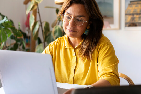 smiling woman at work