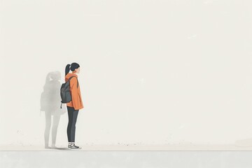 Obraz premium Minimalist composition portraying the quiet confidence