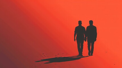 Minimalist depiction of brotherhood illustrating the bond