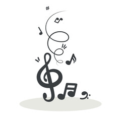 musical notes vector composition