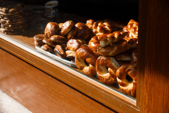 Turkish simit in the window